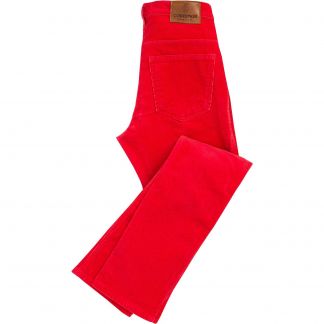 Cordings Red Classic Needlecord Jeans Main Image