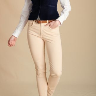 Cordings Beige Cotton Stretch Jeans Dif ferent Angle 1