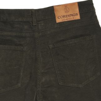 Cordings Green Stretch Moleskin Jeans Dif ferent Angle 1