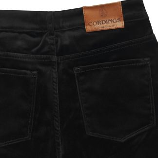 Cordings Black Allegra Velvet Jeans  Dif ferent Angle 1
