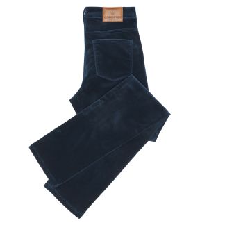 Cordings Navy Allegra Velvet Jeans  Main Image