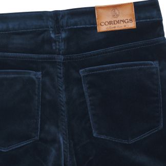 Cordings Navy Allegra Velvet Jeans  Dif ferent Angle 1