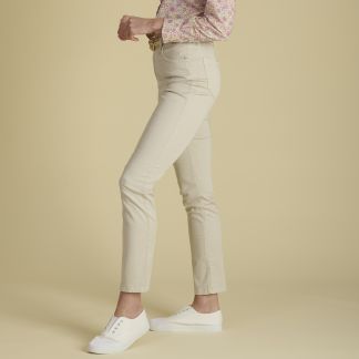Cordings Beige Cotton Stretch Lily Jeans Main Image