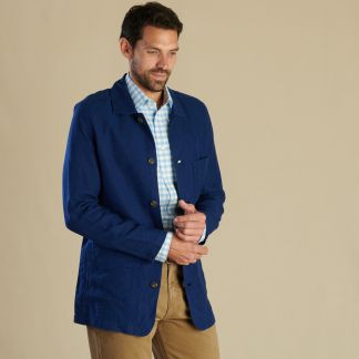 Cordings Blue Monty Vintage Linen Jacket Dif ferent Angle 1