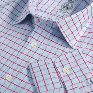Cordings Blue Red Check Oxford Shirt  Main Image