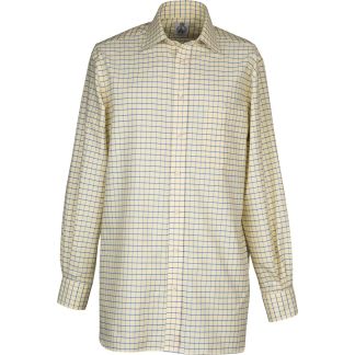 Cordings Blue Yellow Check Oxford Shirt Dif ferent Angle 1