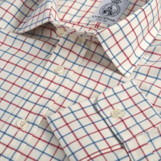Cordings Red & Blue Medium Tattersall Shirt Main Image