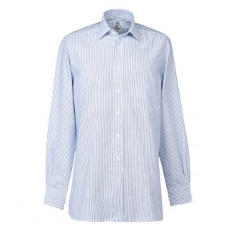 Cordings Mid Blue Vintage Striped Oxford Shirt  Different Angle 1
