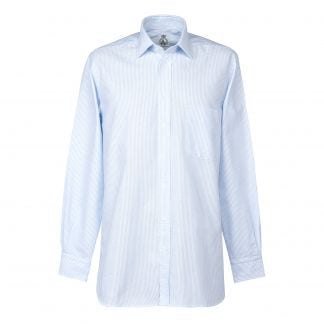 Cordings Sky Blue Vintage Striped Oxford Shirt  Different Angle 1