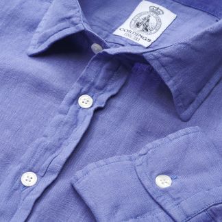 Cordings Lilac Vintage Linen Shirt Main Image