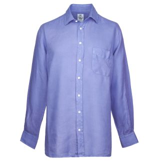 Cordings Lilac Vintage Linen Shirt Dif ferent Angle 1