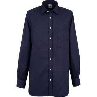 Cordings Navy Midnight Royal Brushed Shirt Dif ferent Angle 1
