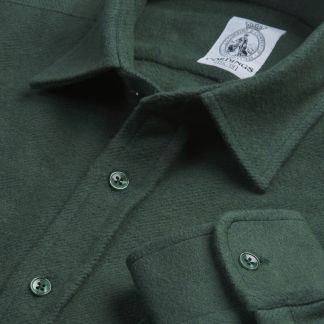 Cordings Green Flannel Over Shirt  Main Image