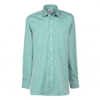 Cordings Green Holt Gingham Poplin Shirt  Different Angle 1