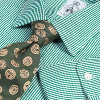 Cordings Green Holt Gingham Poplin Shirt  Main Image