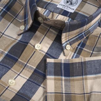 Cordings Grey Kent Short Sleeve Shirt Main Image