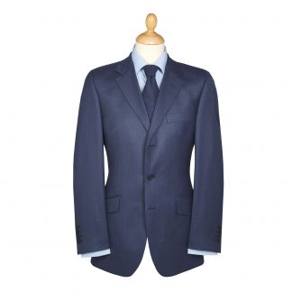 Cordings Blue 11oz Three Button Sharkskin Suit Main Image