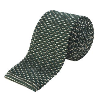 Cordings Green Military Silk Knitted Tie  Dif ferent Angle 1