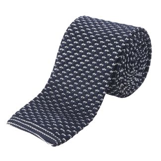 Cordings Navy Military Silk Knitted Tie  Main Image