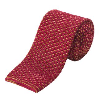 Cordings Red Military Silk Knitted Tie  Main Image