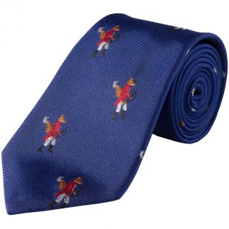 Cordings Royal Blue Hunting Fox Silk Tie Main Image