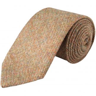 Cordings Red and Green Country Tweed Wool Tie Different Angle 1