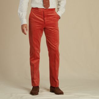 Cordings Rust Corduroy Trousers Dif ferent Angle 1