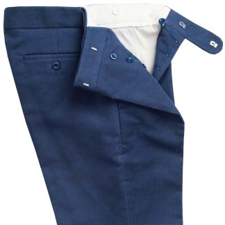 Cordings Royal Blue Moleskin Men's Trousers Dif ferent Angle 1