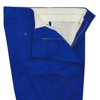 Cordings Zip Fly Royal Blue Chino Trousers Dif ferent Angle 1