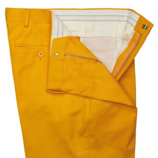 Cordings Zip Fly Yellow Bright Chino Trousers Dif ferent Angle 1