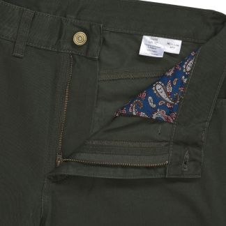 Cordings Moss Green Cotton Twill Jeans  Dif ferent Angle 1