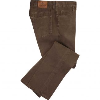 Cordings Taupe Cotton Twill Jeans  Main Image