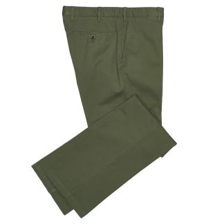 Cordings Army Green Gabardine Trousers Main Image