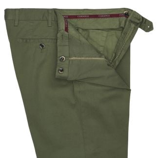 Cordings Army Green Gabardine Trousers Dif ferent Angle 1