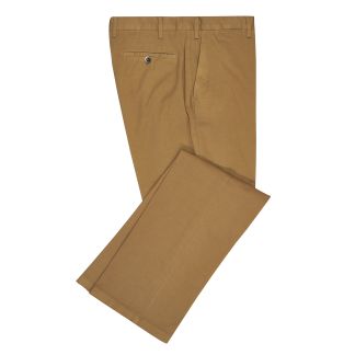 Cordings Mid Tan Summer Gabardine Trousers Main Image