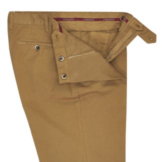 Cordings Mid Tan Summer Gabardine Trousers Dif ferent Angle 1