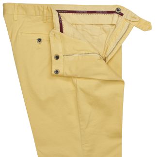 Cordings Pale Yellow Summer Gabardine Trousers Dif ferent Angle 1
