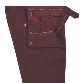 Cordings Burgundy Cattrick Heavy Drill Trouser Dif ferent Angle 1