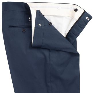 Cordings Navy Cotton Gabardine Drill Suit Trousers Different Angle 1