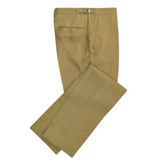 Cordings Olive Bambridge Linen Trousers Main Image