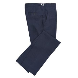 Cordings Navy Bambridge Linen Trousers Main Image