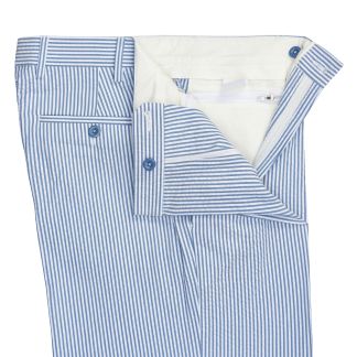 Cordings Blue Seersucker Cotton Shorts Dif ferent Angle 1