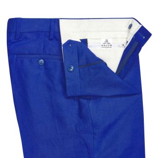 Cordings Royal Blue Irish Linen Shorts Dif ferent Angle 1