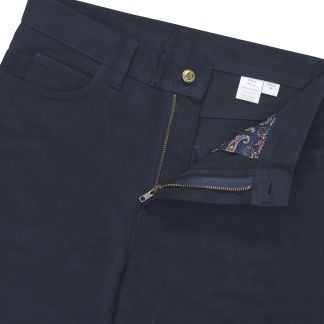 Cordings Navy Classic Moleskin Jeans Dif ferent Angle 1