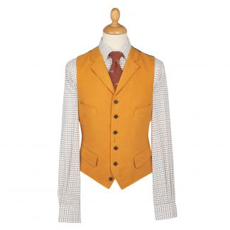 Cordings Orange Rust Moleskin Waistcoat Main Image
