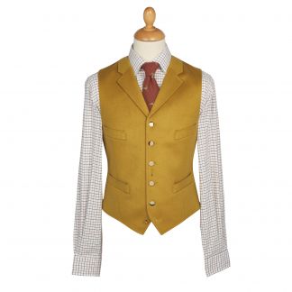 Cordings Yellow Royal Doeskin Waistcoat Main Image