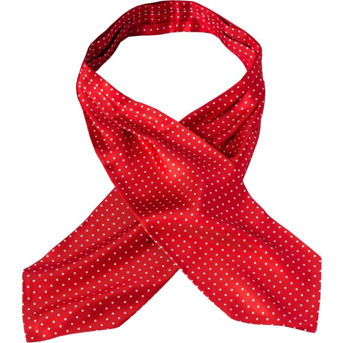 Red 36oz Silk Spot Cravat