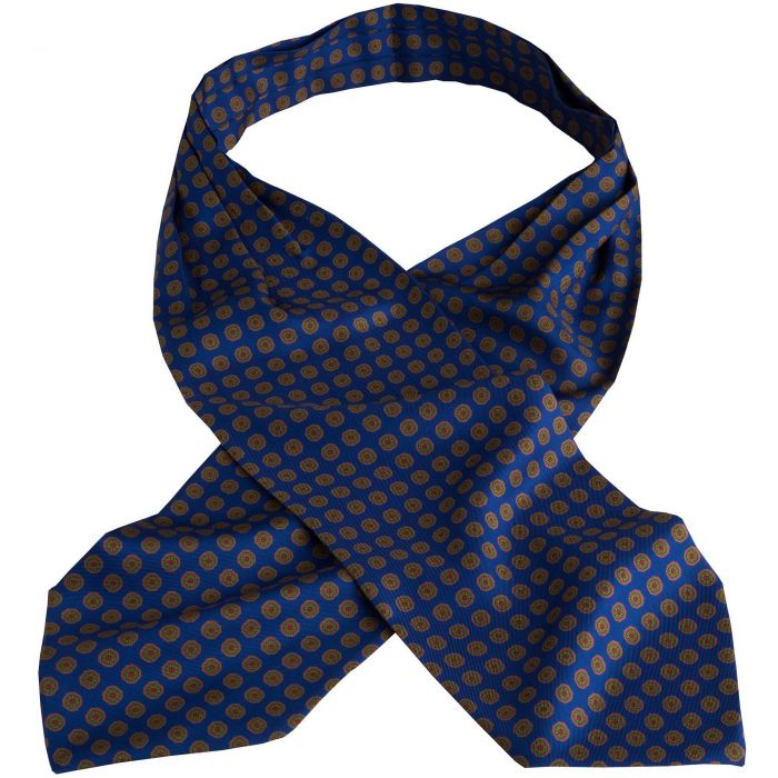 English 36oz Blue Madder Silk Cravat