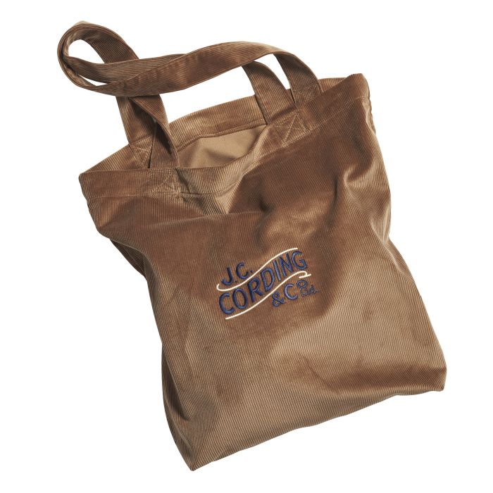 Khaki Corduroy Shopper Bag