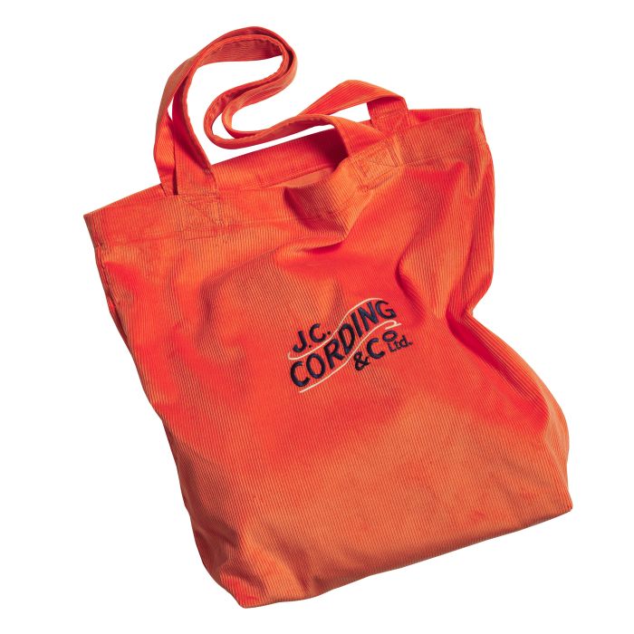 Orange Corduroy Shopper Bag